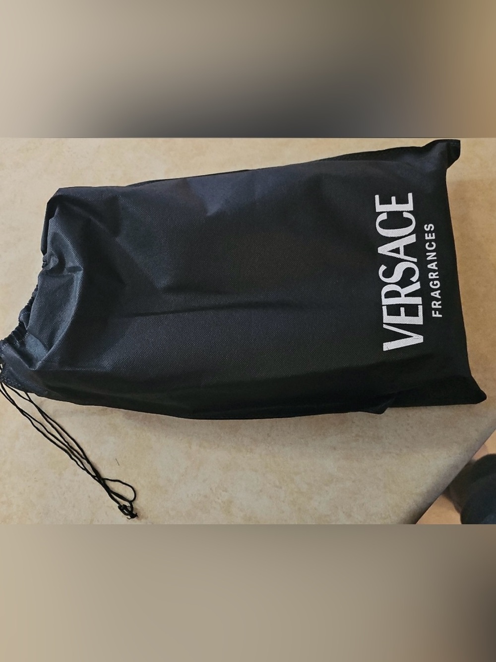 Versace Black Duffel with White Greek Key Detail - Picture 8 of 11